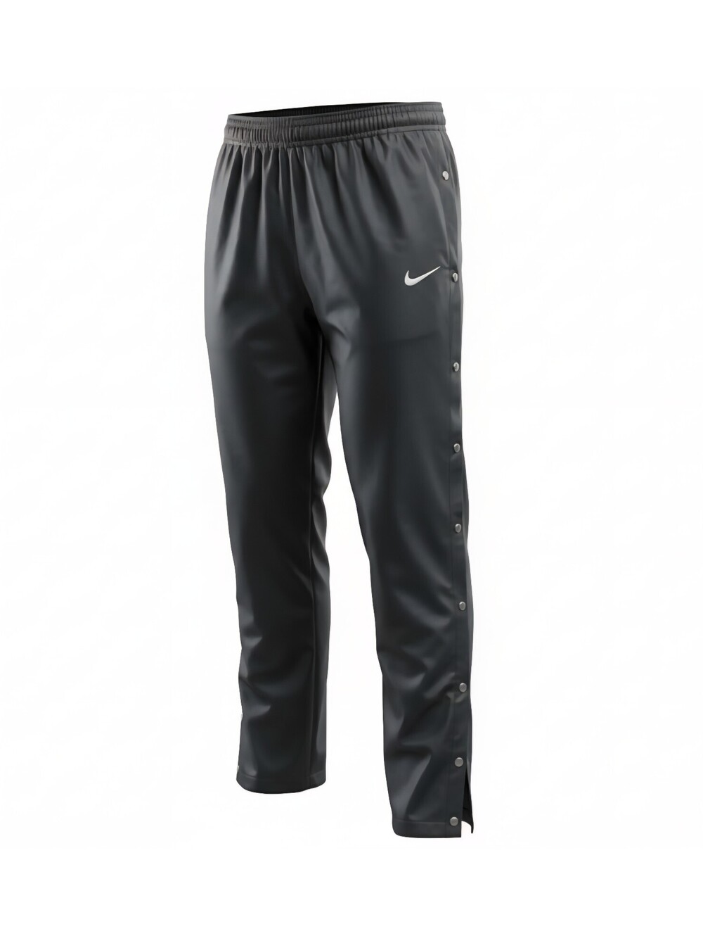 VTG Nike Breakaway Snap Pants Mens Large Black Satin Tear Away Basketball Y2K